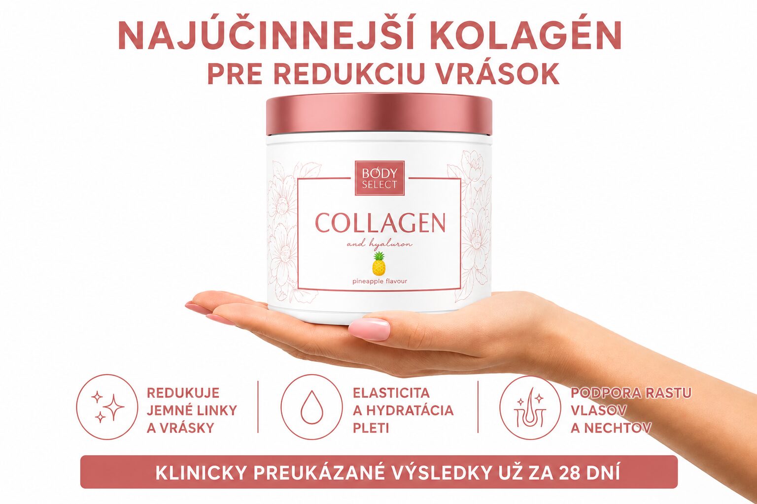 Woman kolagén ananás pre regeneráciu svalov a ich zotavenie