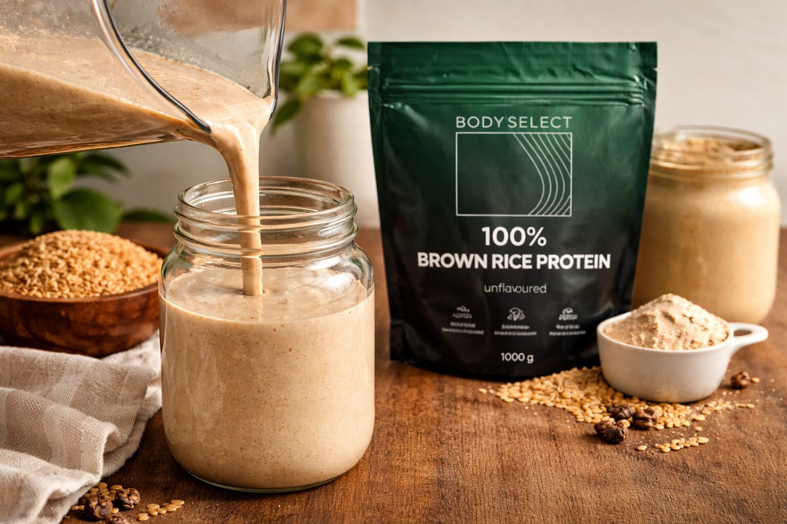 Proteín z hnedej ryže, podporuje regeneráciu svalstva po tréningu,BodyMind