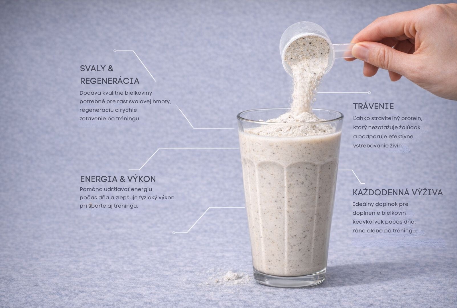 Srvátkový proteín cookies and cream, vysoké množstvo bielkovín, BdyMind