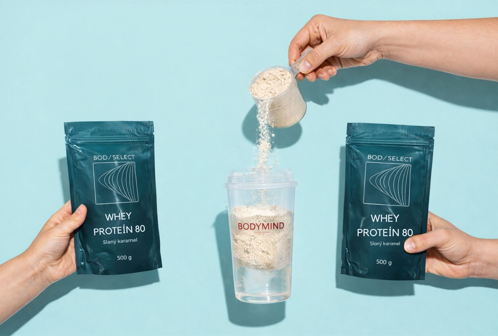 Proteín slaný karamel, rýchla regenerácia svalov a pokožky, BodyMind