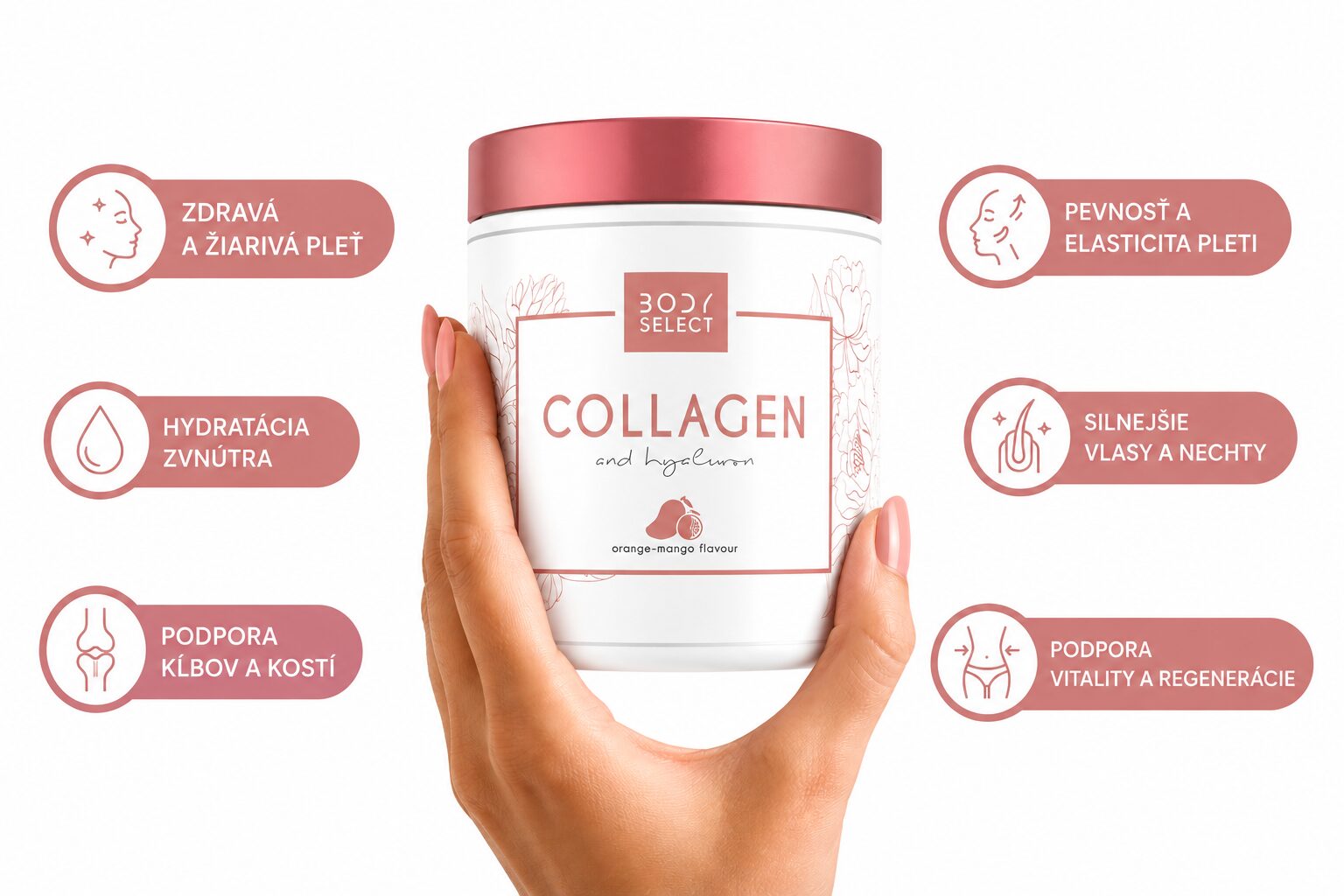 Kolagén pomaranč mango, podporuje vitalitu a svaly, BodyMind