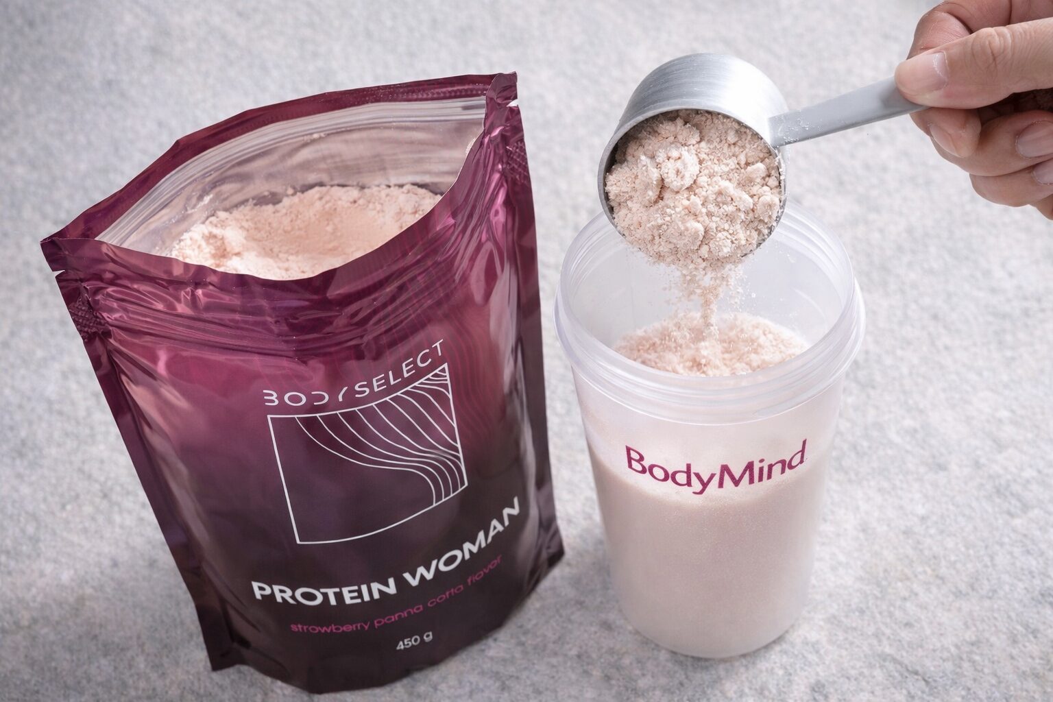 Woman proteín jahoda-panna cotta,proti únave svalov, BodyMind