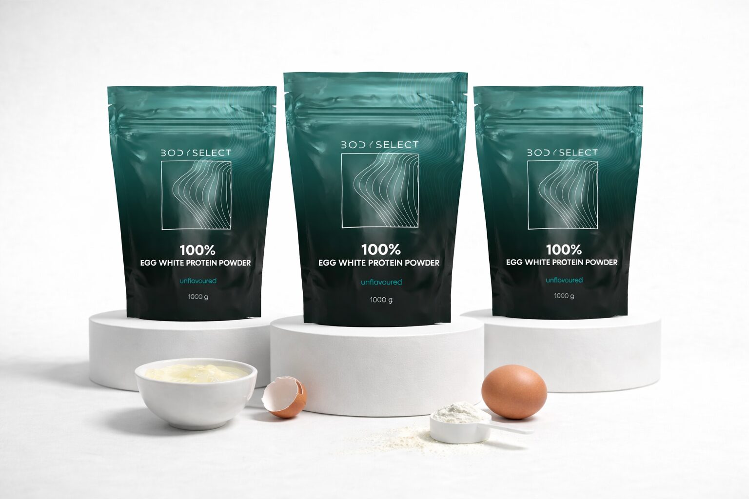 100% Proteín z vaječného bielka, pre rast svalov a regeneráciu, BodyMind