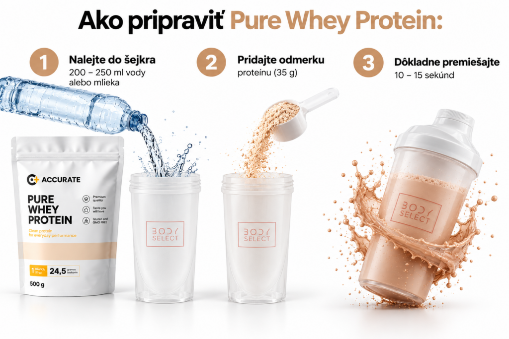 Ako pripraviť whey proteín čokoláda-kitkat