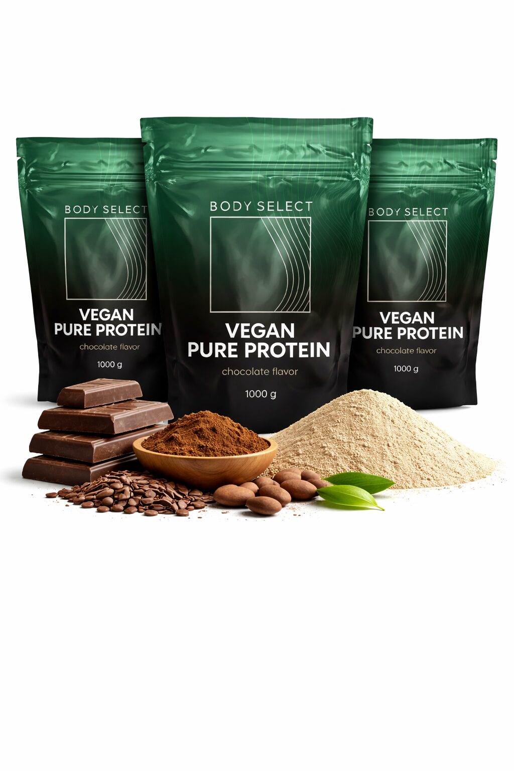 Vegan proteín Čokoláda 1000g, bez laktózy, BodyMind