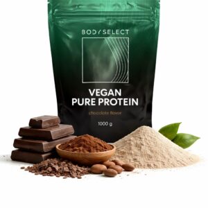 Vegánsky proteín Čokoláda 1000g, pre rast svalov, BodyMind
