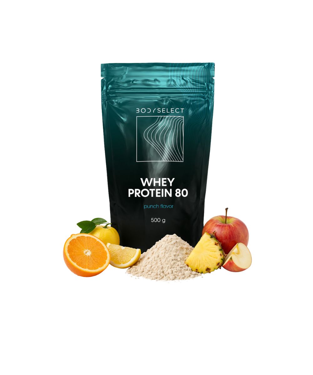 Whey srvátkový proteín punč 500g, kvalita pre svaly, BodyMind