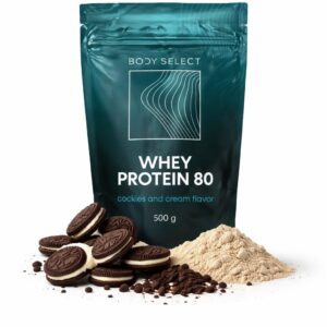 Srvátkový proteín Cookies and cream 500 g,, vysoký obsah bielkovín, BodyMind