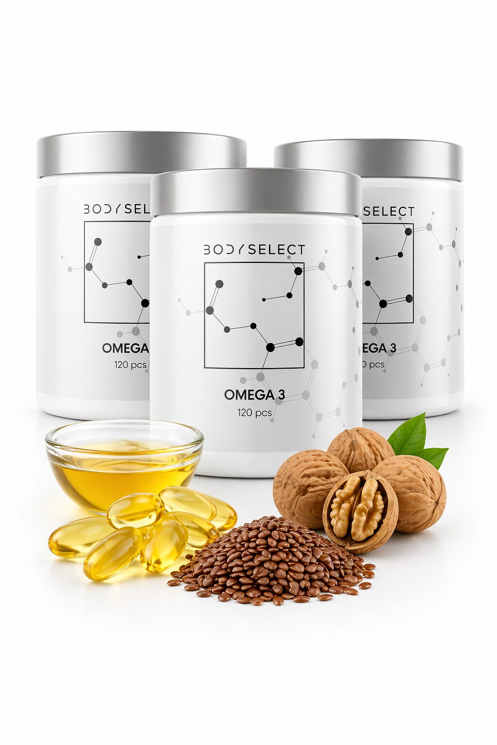 emga-3-mastne-kyseliny-bodymind Omega-3 mastné kyseliny 120 kapsúl, zdravé tuky, BodyMind