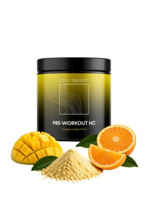 Pred tréningový stimulant Pomaranč mango 450g, pumpa pre telo, BodyMind