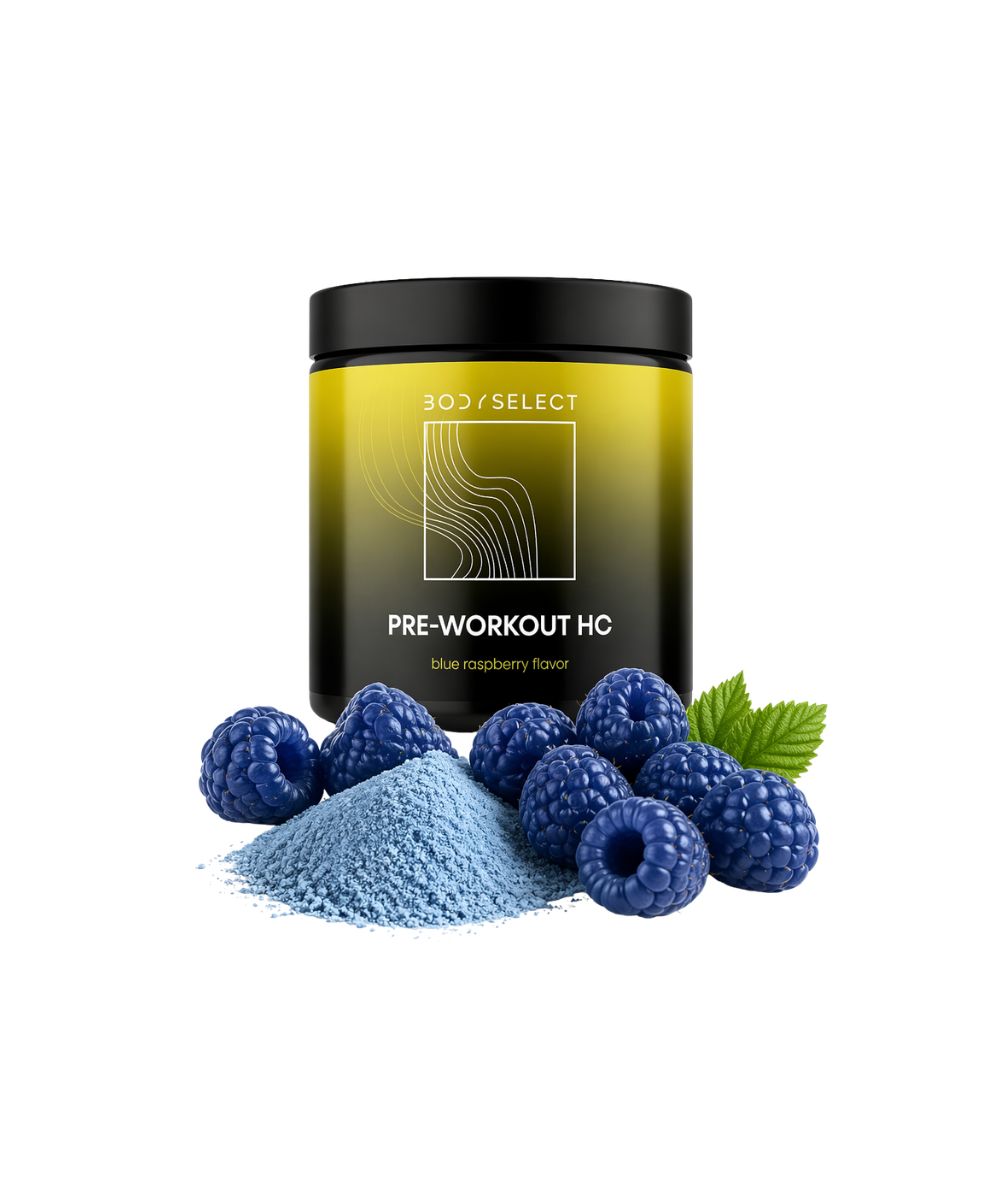Pred tréningový stimulant Modrá malina 450g, maximálny výkon, BodyMind
