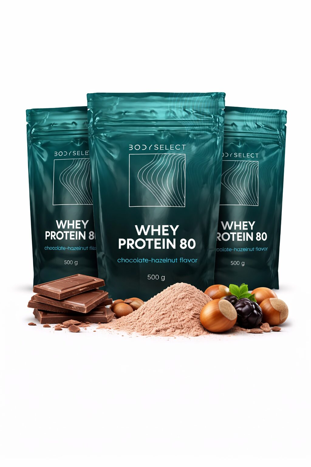 Whey proteín Čokoláda-oriešok, vysoký obsah bielkovín, BodyMind