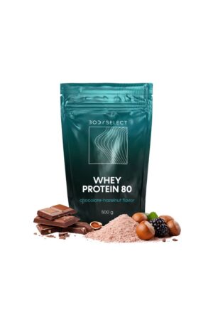 Proteín Čokoláda-lieskový orech 500g, vysoký obsah bielkovín, BodyMind