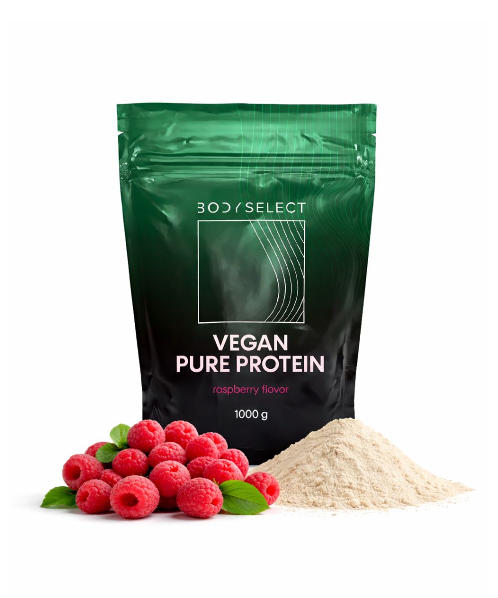 Vegánsky proteín malina 1000g, bez laktózy, BodyMind