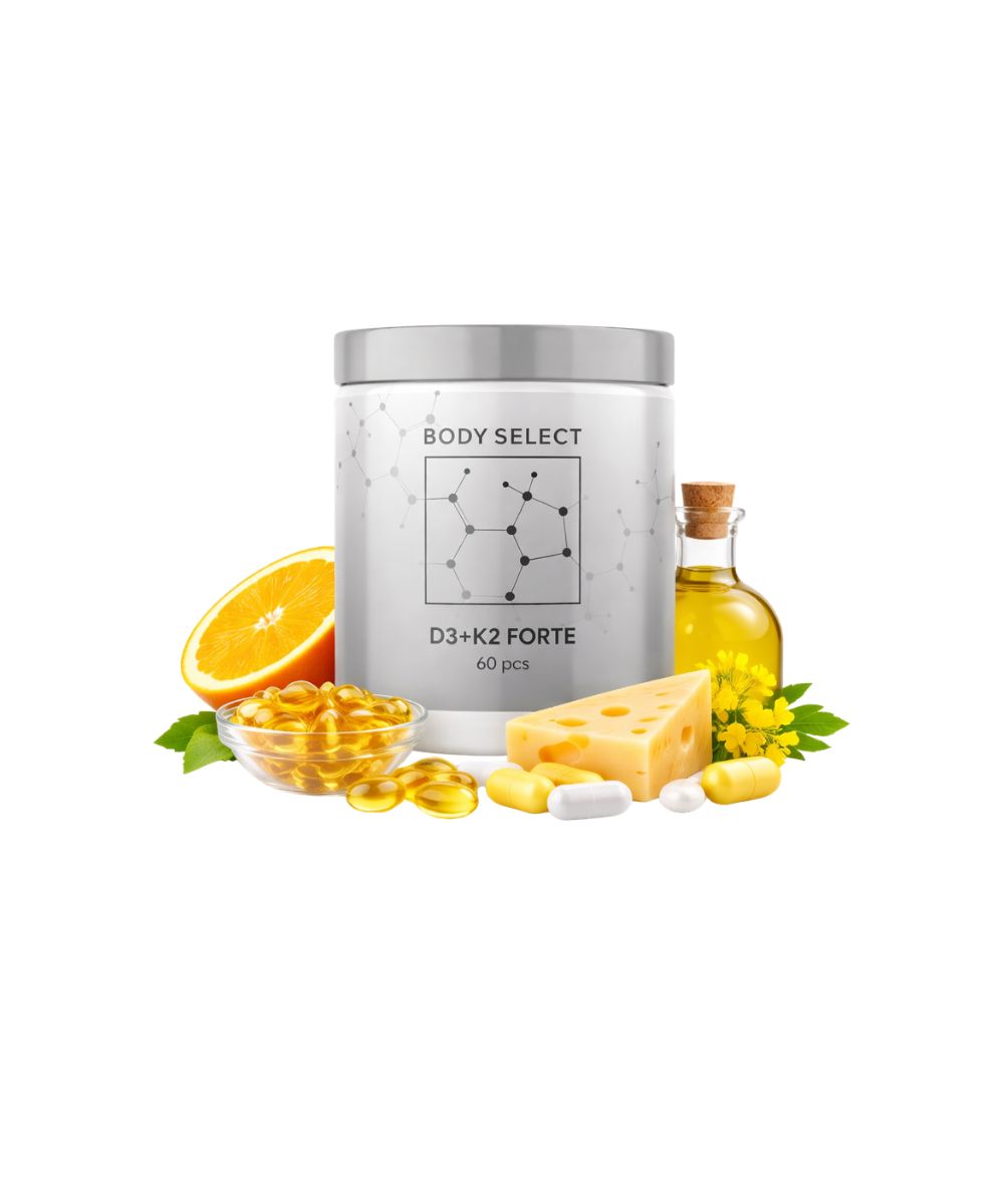 Vitamín D3+K2 60 kapsúl, vysoký obsah vitamínov, BodyMind