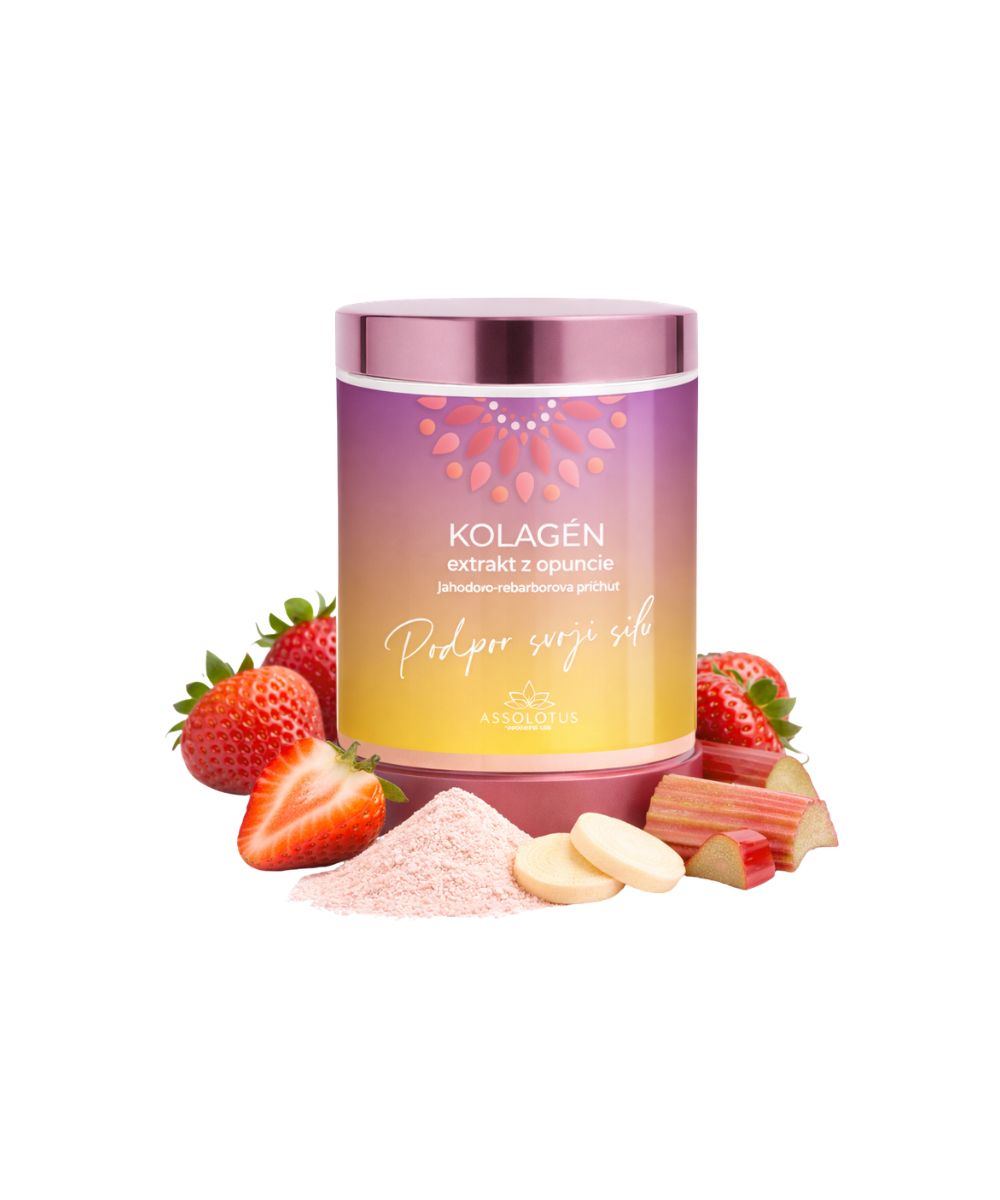 Kolagén Jahoda-rebarbora, výživa pre vlasy, BodyMind