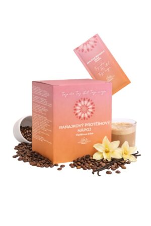 Absolotus raňajkový nápoj Vanilková káva 300 g, rast svalovej hmoty, BodyMind