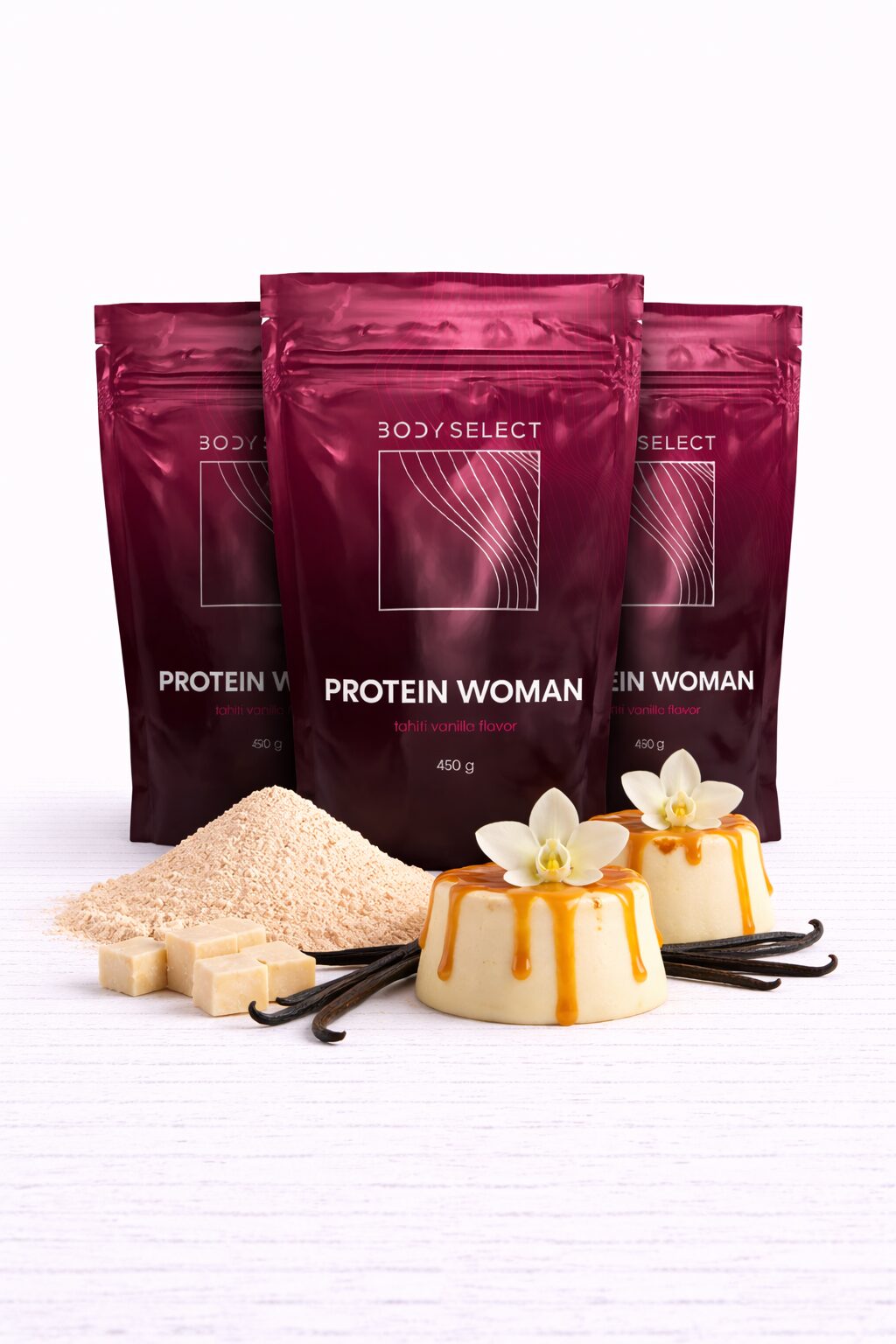 Woman proteín Tahiti vanilka, bielkoviny pre tvoje svaly, Bodymind