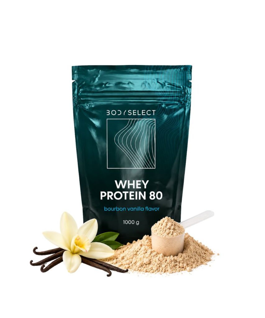 Srvátkový proteín Vanilka 1000 g, podporuje rast svalov, BodyMind