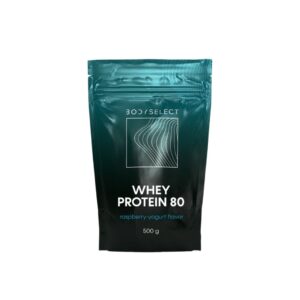 Srvátkový proteín Malina yogurt 500 g, vysoký obsah bielkovín, BodyMind
