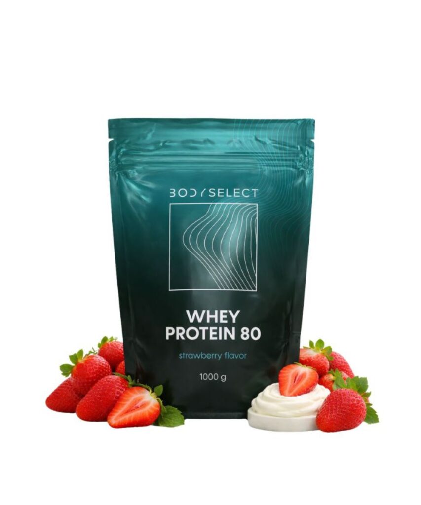 Whey proteín Jahoda, vysoký obsah bielkovín, BodyMind