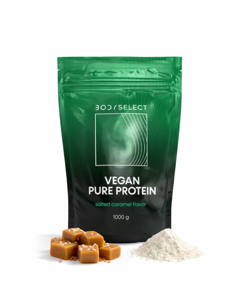 Vegánsky proteín Slaný karamel, bez laktózy, BodyMind