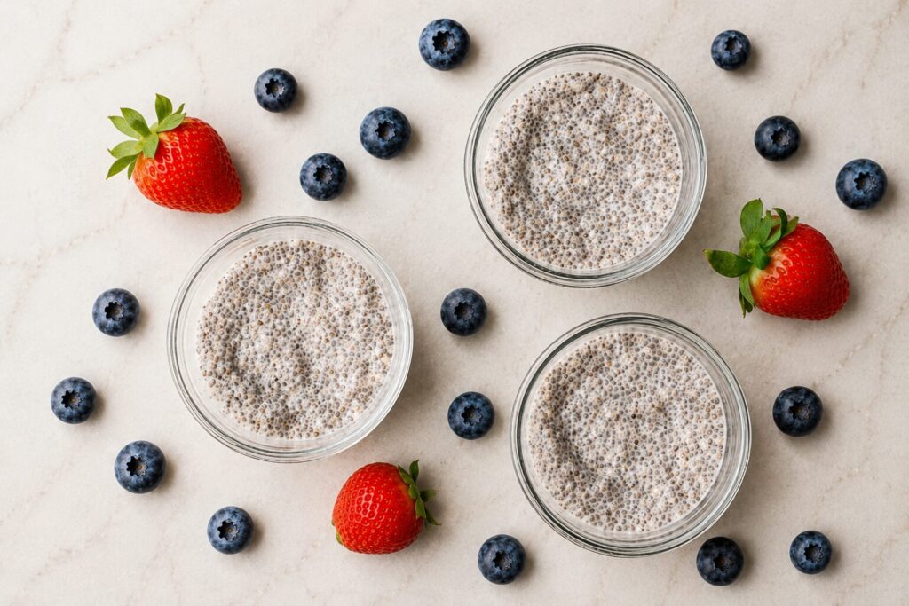 Chia puding ideálny na raňajky ale i po tréningu.