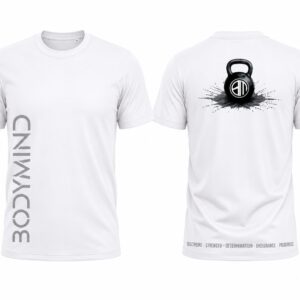 Unisex tričko biele pre športovcov do gymu BodyMind