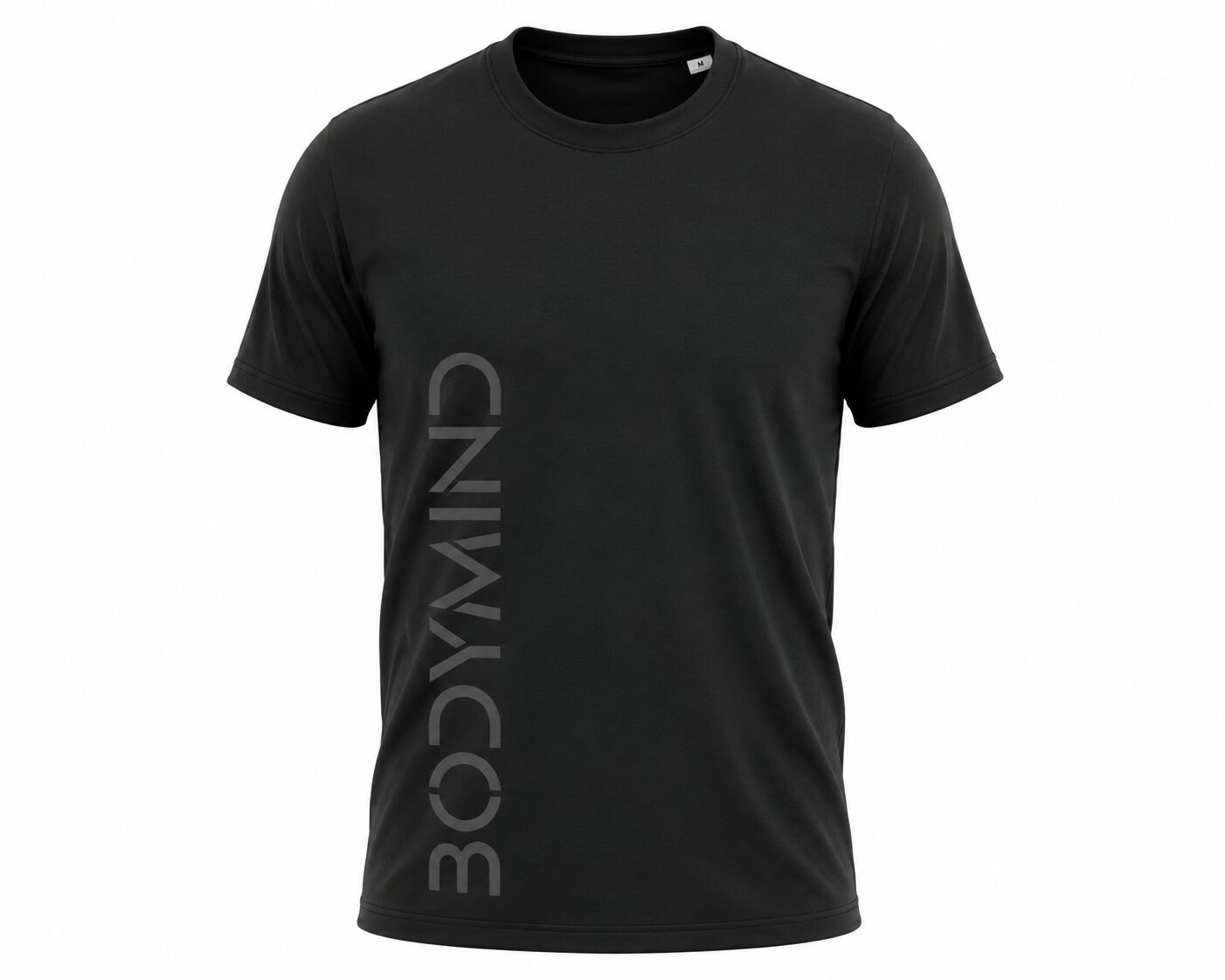 tricko-cierne-predna-pismo-bodymind Fitness tričko BodyMind s logom BM na hrudi a motivačným nápisom BODYMIND na chrbte pre mužov aj ženy do posilňovne.