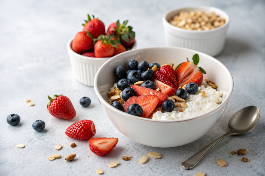 Cottage cheese zdravá výživa pre športovcov a aktívnych ľudí.
