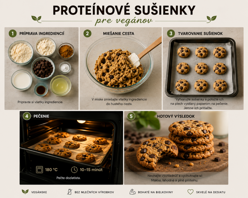 Postup prípravy vegánskych proteínových sušienok BodyMind