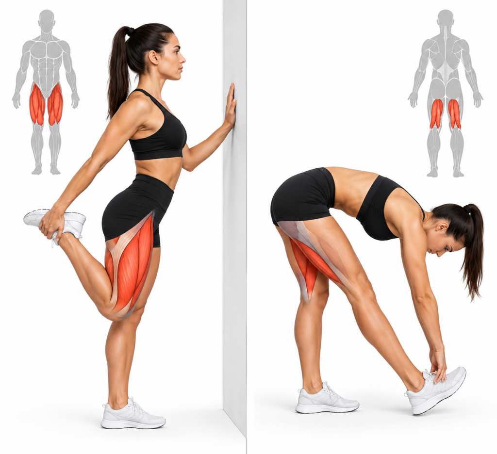 Strečing stehien a zadných stehenných svalov - cviky na flexibilitu nôh, BodyMind